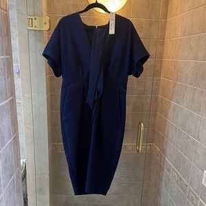 Closet Blue Sheath Dress with Dolman Sleeves